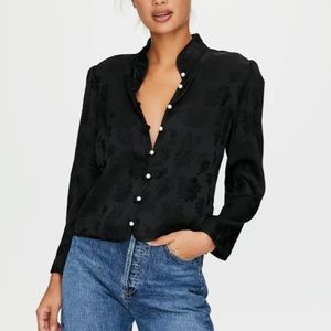Wilfred Baroque Top in Noir